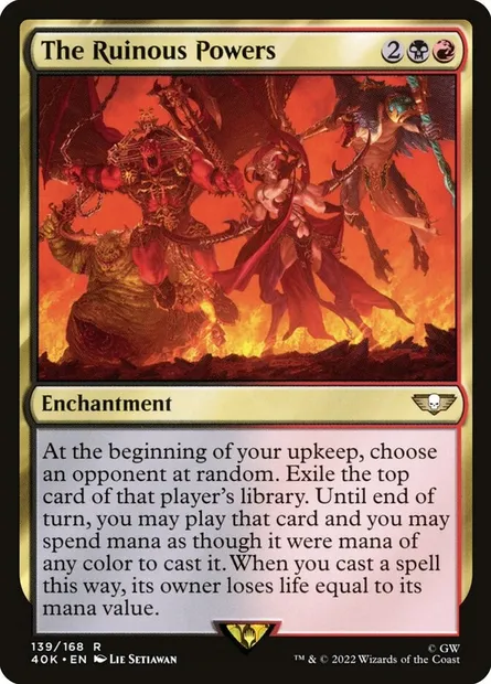 The Ruinous Powers, Magic card 40K 139 — Warhammer 40,000 Commander set