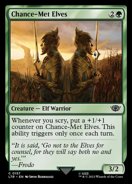Chance-Met Elves, Magic card LTR 157 — The Lord of the Rings: Tales of Middle-earth set