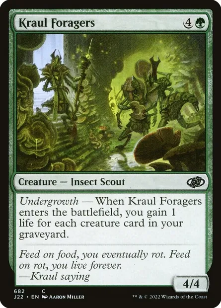 Kraul Foragers, Magic card J22 682 — Jumpstart 2022 set