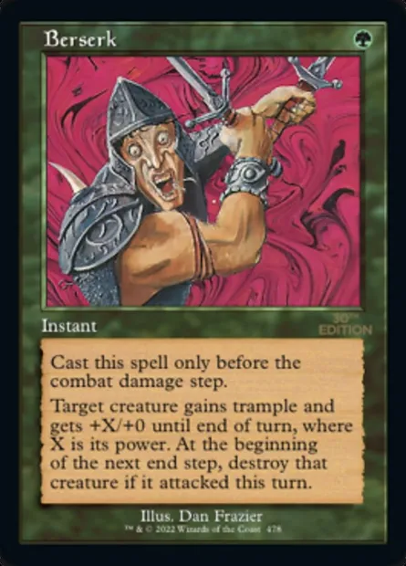 Berserk, Magic card 30A 478 — 30th Anniversary Edition set
