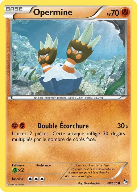 Opermine, carte Pokémon FLF 48 — extension Étincelles