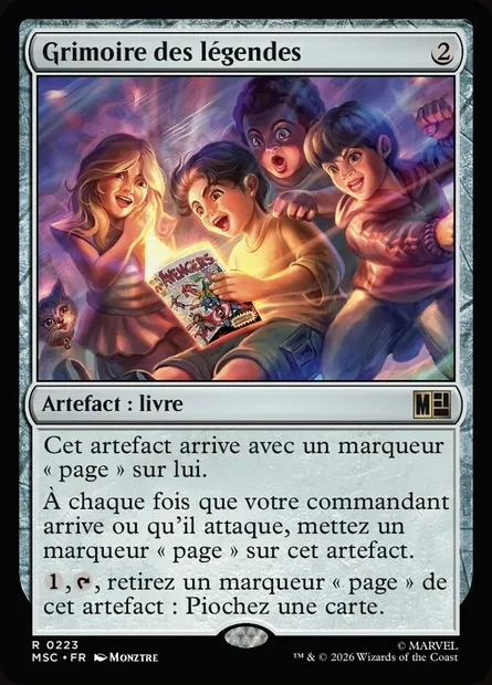 Grimoire des légendes, carte Magic MSC 223 — extension Marvel Super Heroes Commander