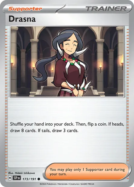 Drasna, Pokémon card SSP 173 — Surging Sparks set