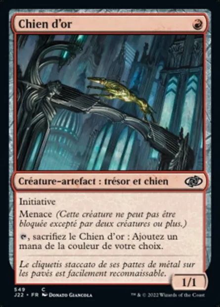 Chien d'or, carte Magic J22 549 — extension Jumpstart 2022
