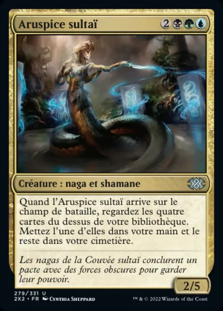 Aruspice sultaï, carte Magic 2X2 279 — extension Double Masters 2022
