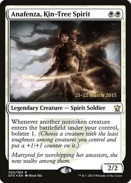 Anafenza, Kin-Tree Spirit, Magic card PDTK 2s — Dragons of Tarkir Promos set