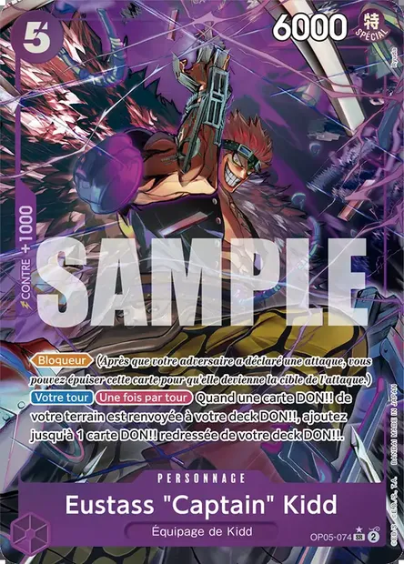Eustass "Captain" Kidd, carte One Piece OP05-074 — extension AWAKENING OF THE NEW ERA