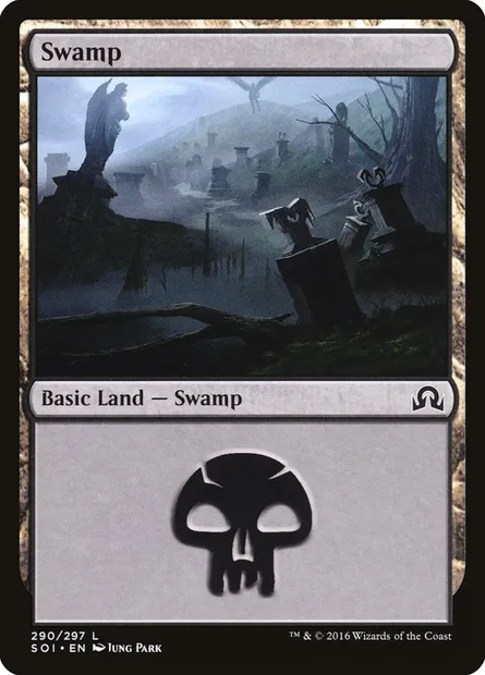 Swamp, Magic card SOI 290 — Shadows over Innistrad set