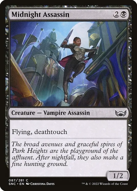 Midnight Assassin, Magic card SNC 87 — Streets of New Capenna set