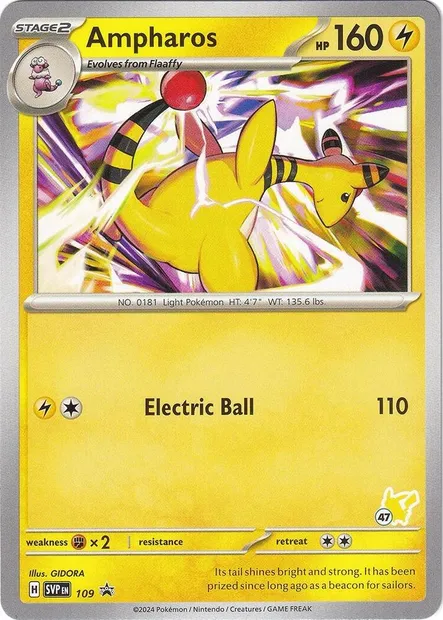 Ampharos, Pokémon card BA24 109-2 — Battle Academy 2024 set