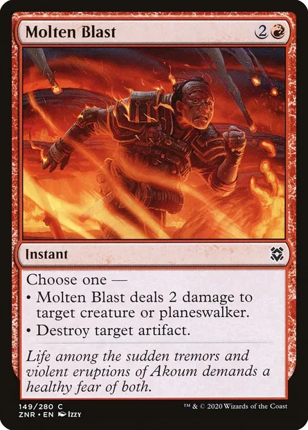 Molten Blast, Magic card ZNR 149 — Zendikar Rising set