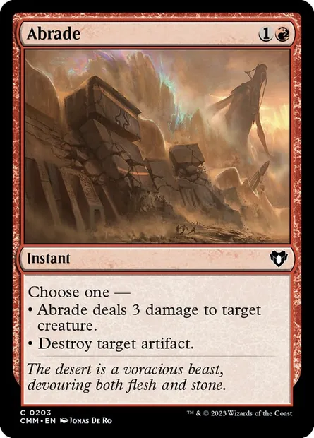 Abrade, Magic card CMM 203 — Commander Masters set