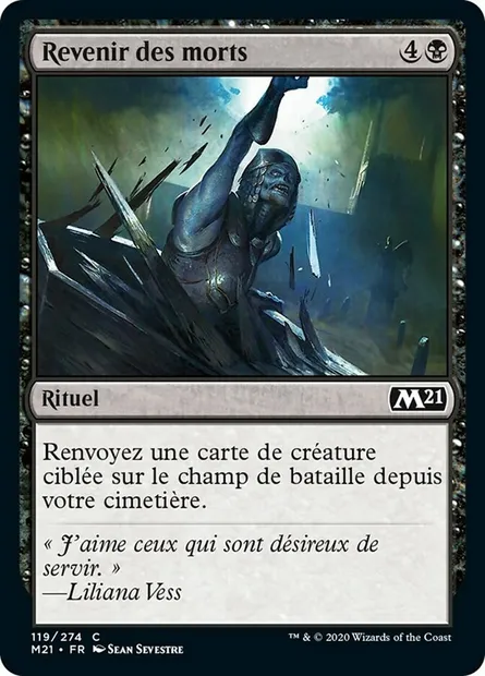 Revenir des morts, carte Magic M21 119 — extension Core Set 2021