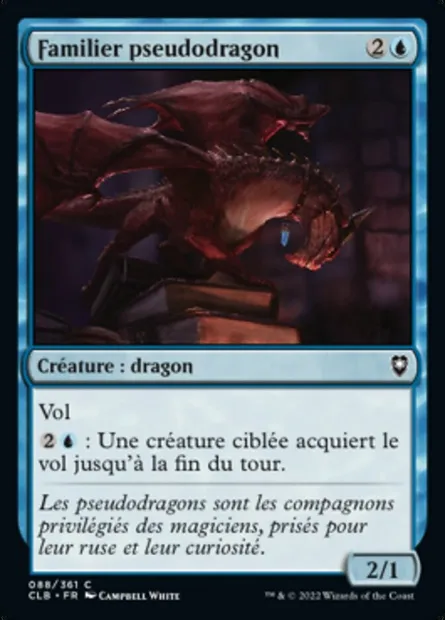 Familier pseudodragon, carte Magic CLB 88 — extension Commander Légendes : la bataille de la Porte de Baldur