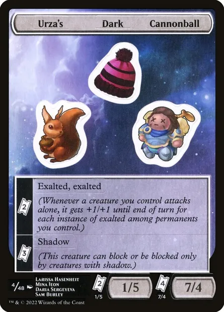 Urza's Dark Cannonball, Magic card SUNF 4 — Unfinity Sticker Sheets set