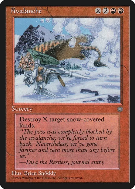 Avalanche, Magic card ICE 171 — Ice Age set