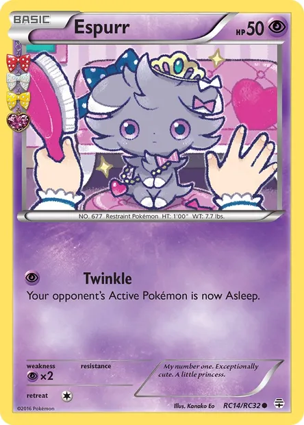 Espurr, Pokémon card GEN RC14 — Generations set
