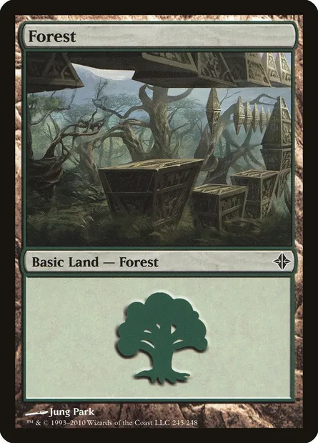Forest, Magic card ROE 245 — Rise of the Eldrazi set