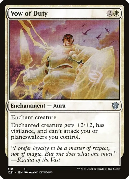 Vow of Duty, Magic card C21 110 — Commander 2021 set