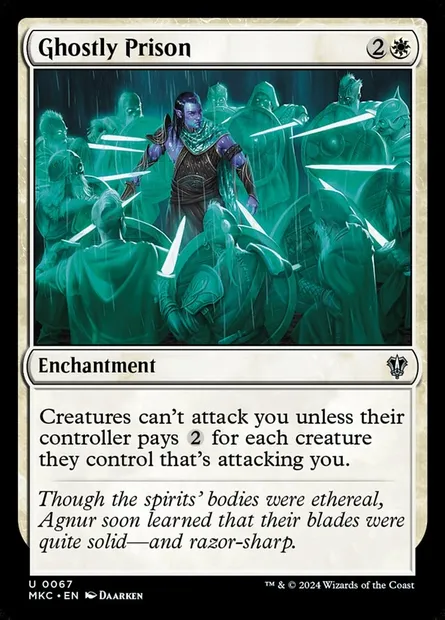 Ghostly Prison, Magic card MKC 67 — Murders at Karlov Manor Commander set