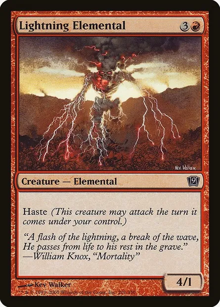 Lightning Elemental, Magic card 9ED 201★ — Ninth Edition set