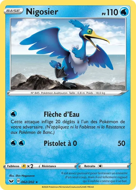 Nigosier, carte Pokémon SSH 62 — extension Épée et Bouclier