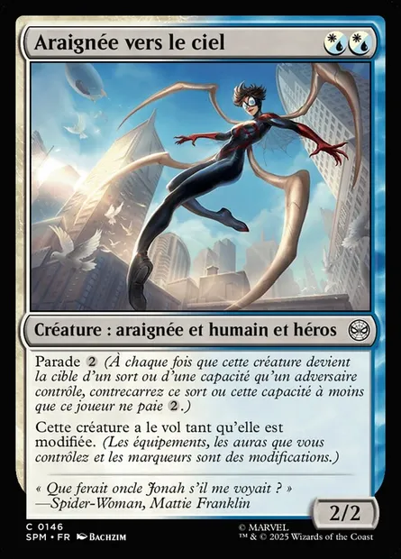 Araignée vers le ciel, carte Magic SPM 146 — extension Marvel's Spider-Man