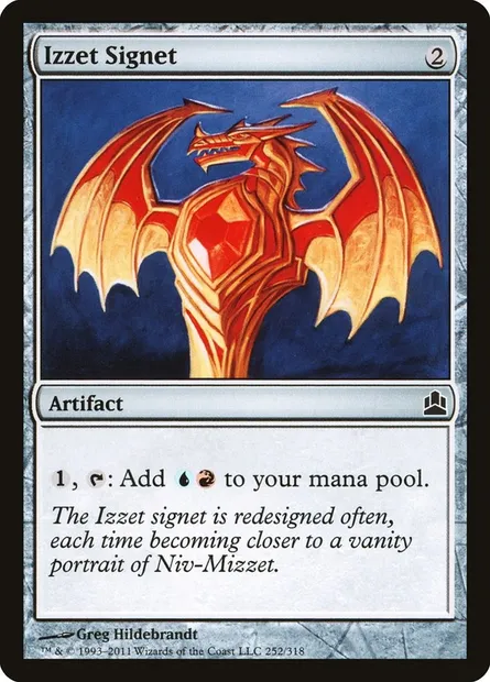 Izzet Signet, Magic card CMD 252 — Commander 2011 set