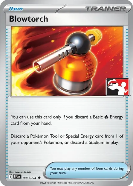 Blowtorch, Pokémon card PPS 086-7 — Play! Pokémon Prize Pack Series set