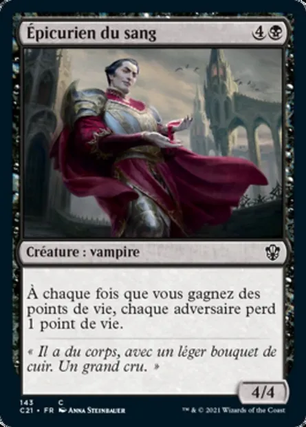 Épicurien du sang, carte Magic C21 143 — extension Commander 2021