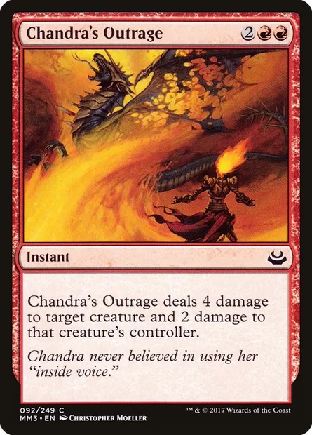 Chandra's Outrage, Magic card MM3 92 — Modern Masters 2017 set