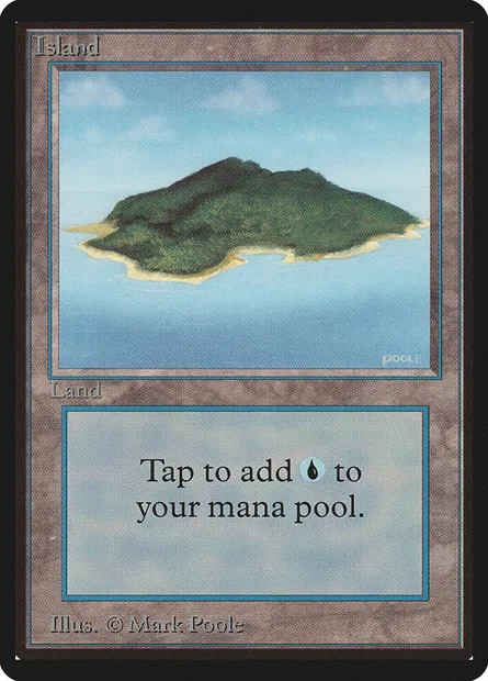 Island, Magic card LEB 292 — Limited Edition Beta set