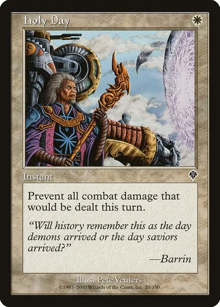 Holy Day, Magic card INV 20 — Invasion set
