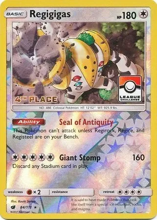 Regigigas, carte Pokémon LGP 084-4 — extension League Promos