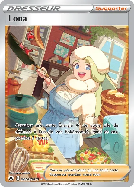 Lona, carte Pokémon CRZ GG64 — extension Zénith Suprême