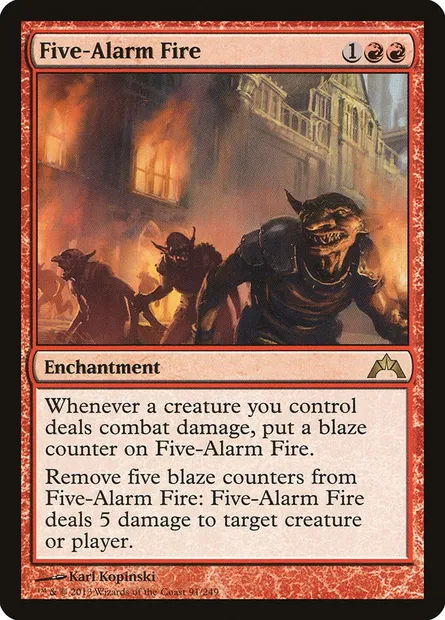 Five-Alarm Fire, Magic card GTC 91 — Gatecrash set