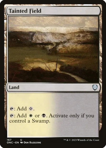 Tainted Field, Magic card ONC 167 — Phyrexia: All Will Be One Commander set