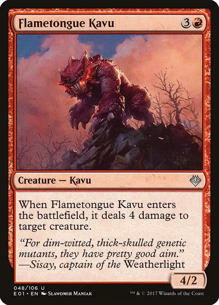 Kavru languefeu, carte Magic E01 48 — extension Archenemy: Nicol Bolas