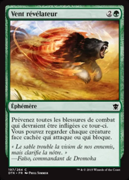 Vent révélateur, carte Magic DTK 197 — extension Les Dragons de Tarkir