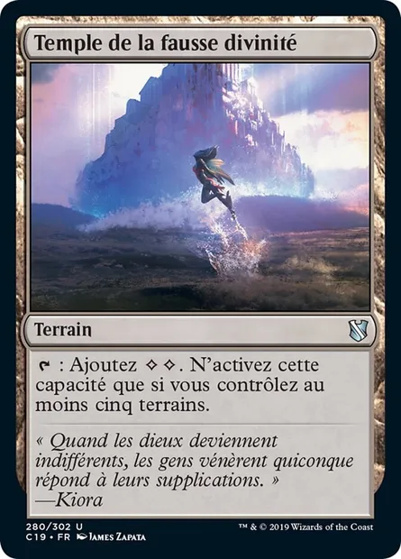Temple de la fausse divinité, carte Magic C19 280 — extension Commander 2019