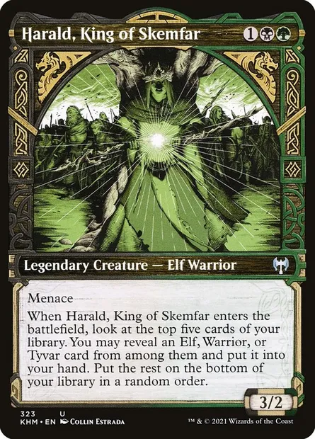 Harald, King of Skemfar, Magic card KHM 323 — Kaldheim set