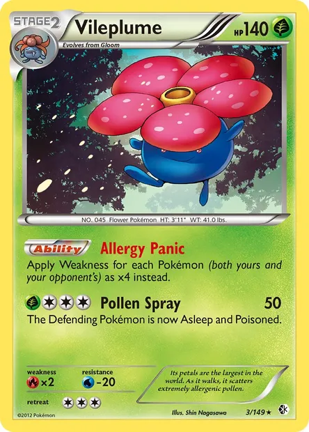 Vileplume, Pokémon card BCR 3 — Boundaries Crossed set