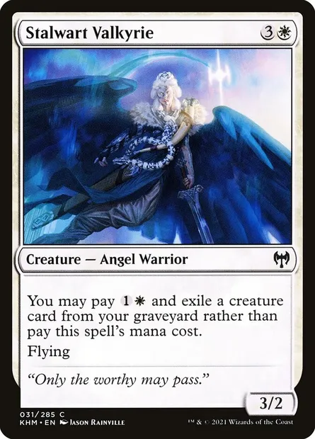 Stalwart Valkyrie, Magic card KHM 31 — Kaldheim set