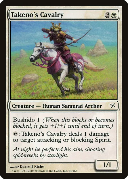 Takeno's Cavalry, Magic card BOK 24 — Betrayers of Kamigawa set