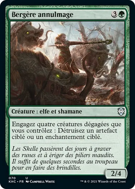 Bergère annulmage, carte Magic KHC 70 — extension Kaldheim Commander