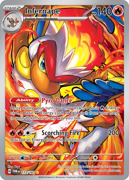 Infernape, Pokémon card TWM 173 — Twilight Masquerade set
