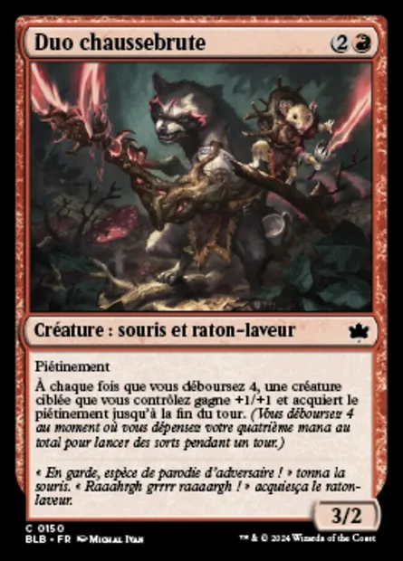 Duo chaussebrute, carte Magic BLB 150 — extension Bloomburrow