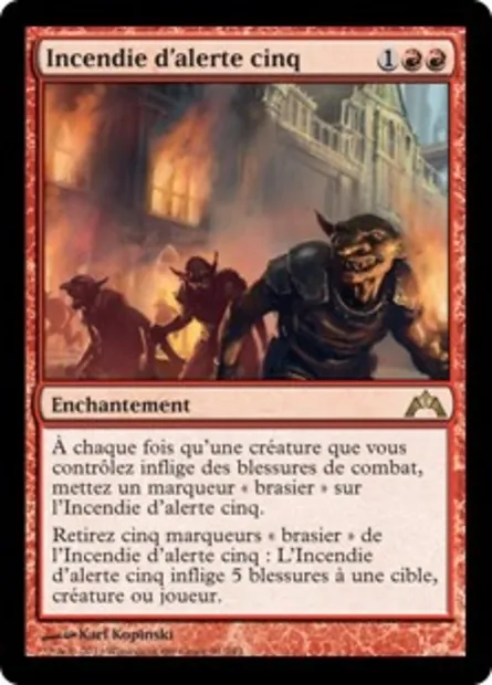 Incendie d'alerte cinq, carte Magic GTC 91 — extension Insurrection