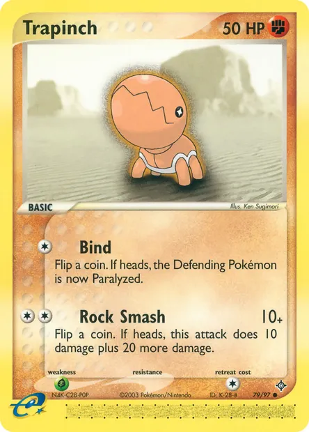 Trapinch, Pokémon card DR 79 — Dragon set