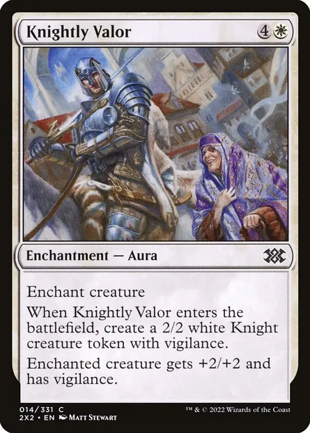 Knightly Valor, Magic card 2X2 14 — Double Masters 2022 set